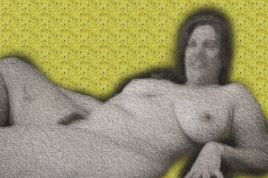 A reclining naked woman