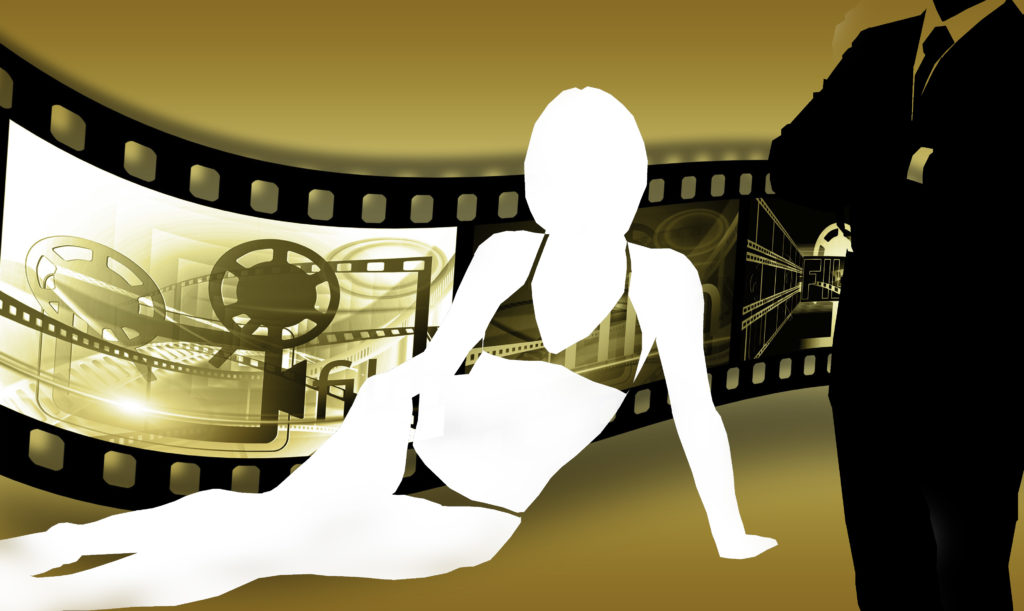 See It Then Be It 4 background with oil strip and silhouette of male and female