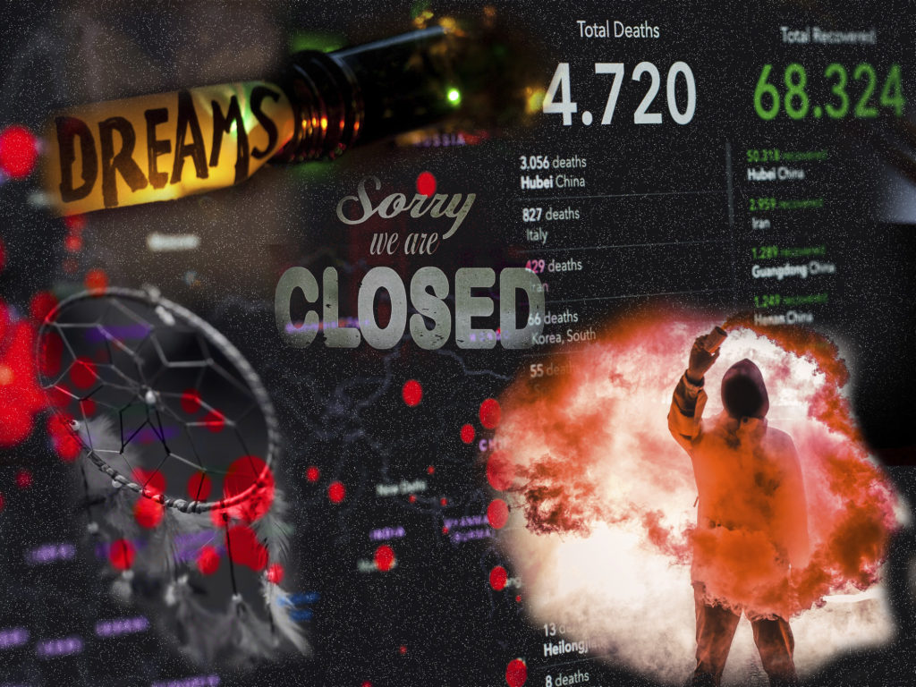 Pandemic Dreams 4 Graphic montage for blog post Pandemic Dreams