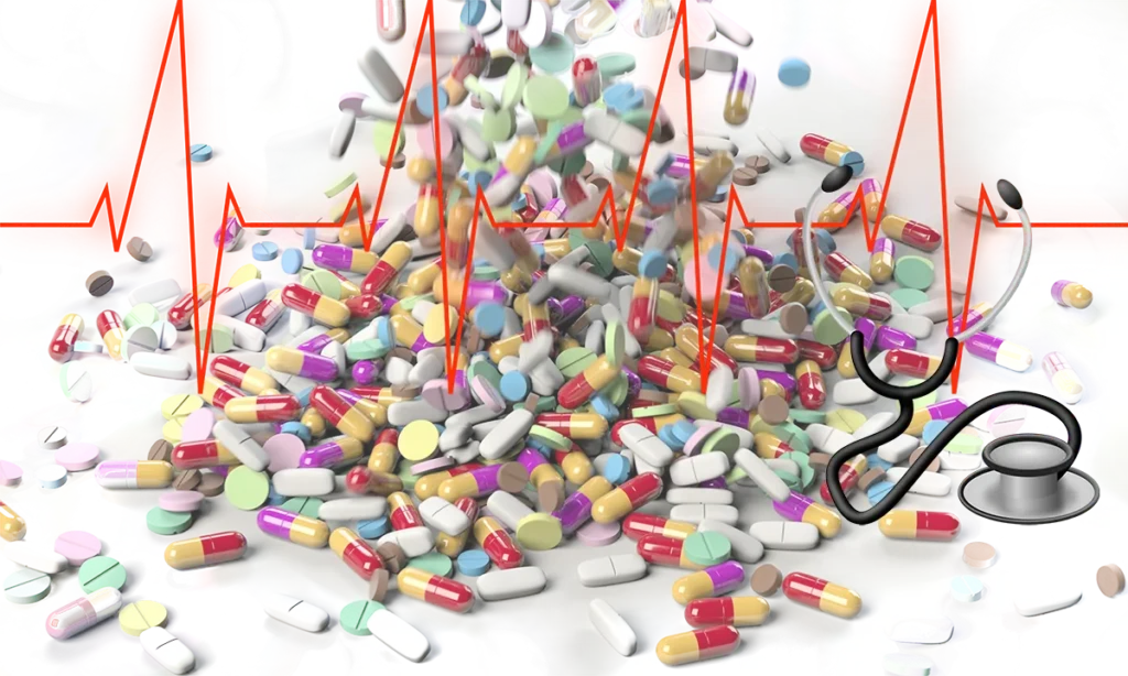 Montage Header for Drugs after 60 - Not The Fun Kind blog
