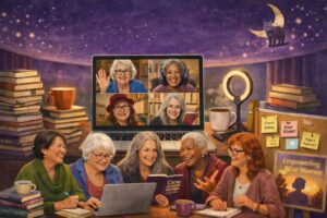 AI generated image for blog Let's Shine Our Light: Crone Authors Together