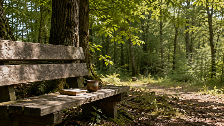 A quiet woodland bench - Dr Denise Taylor on staying busy in later life